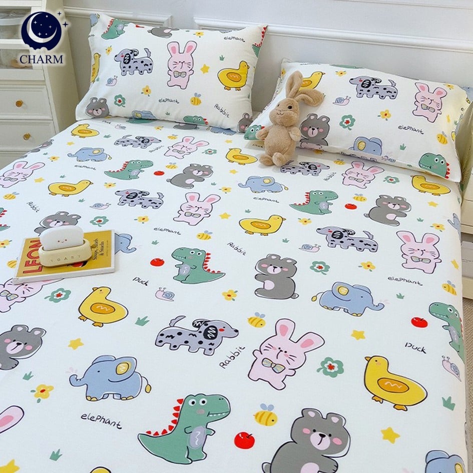 CHARM ชุดผ้าปูที่นอน + ผ้านวม 5 ฟุต 6 ชิ้น ลาย HAPPY ZOO คอลเลคชั่น DREAMY_10
